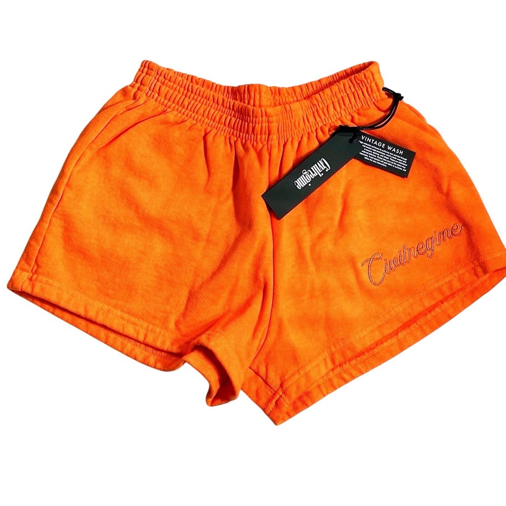 Civil Regime Classic Script V2 Sofie Shorts Orange Small CRSH005-184-280-S